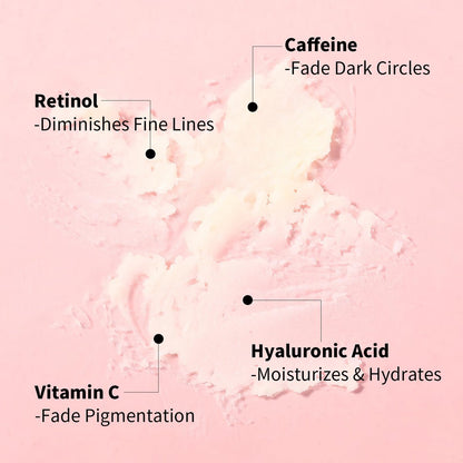 Anti-Aging Retinol Augenstift – Dunkle Augenringe Korrektur & Schwellungen Reduzierer, All-in-One Augenpflegestift für Falten & Tränensäcke, mit Koffein, Vitamin C & Niacinamid, Feuchtigkeitsspendend & Straffend