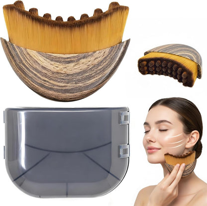 Lymphatische Drainage-Gesichtsbürste – Trockenbürste für Gesichtsstraffung & Kontur, manuelle Gesichtsreinigungsbürste mit weichen Borsten, Gua Sha Alternative zur Reduzierung von Schwellungen & Gesichtsformung