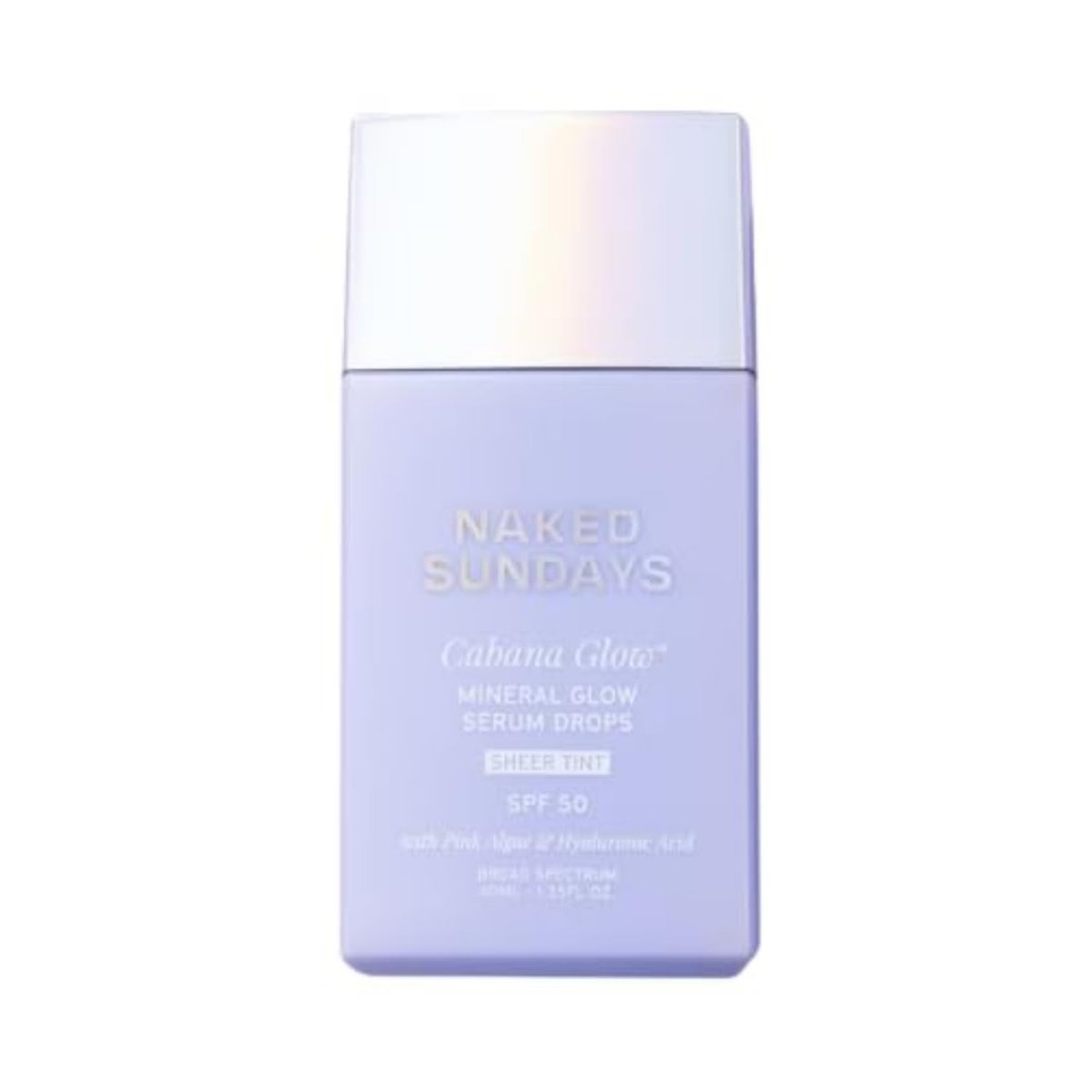 Naked Sundays CabanaGlow Sheer Tint Serum Drops SPF 50 – Mineralischer getönter Sonnenschutz für das Gesicht mit Hyaluronsäure