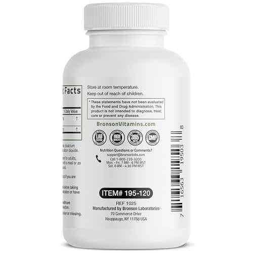 Bronson Quercetin mit Bromelain 2-in-1 Wellness Unterstützung, Non-GMO, 120 Kapseln