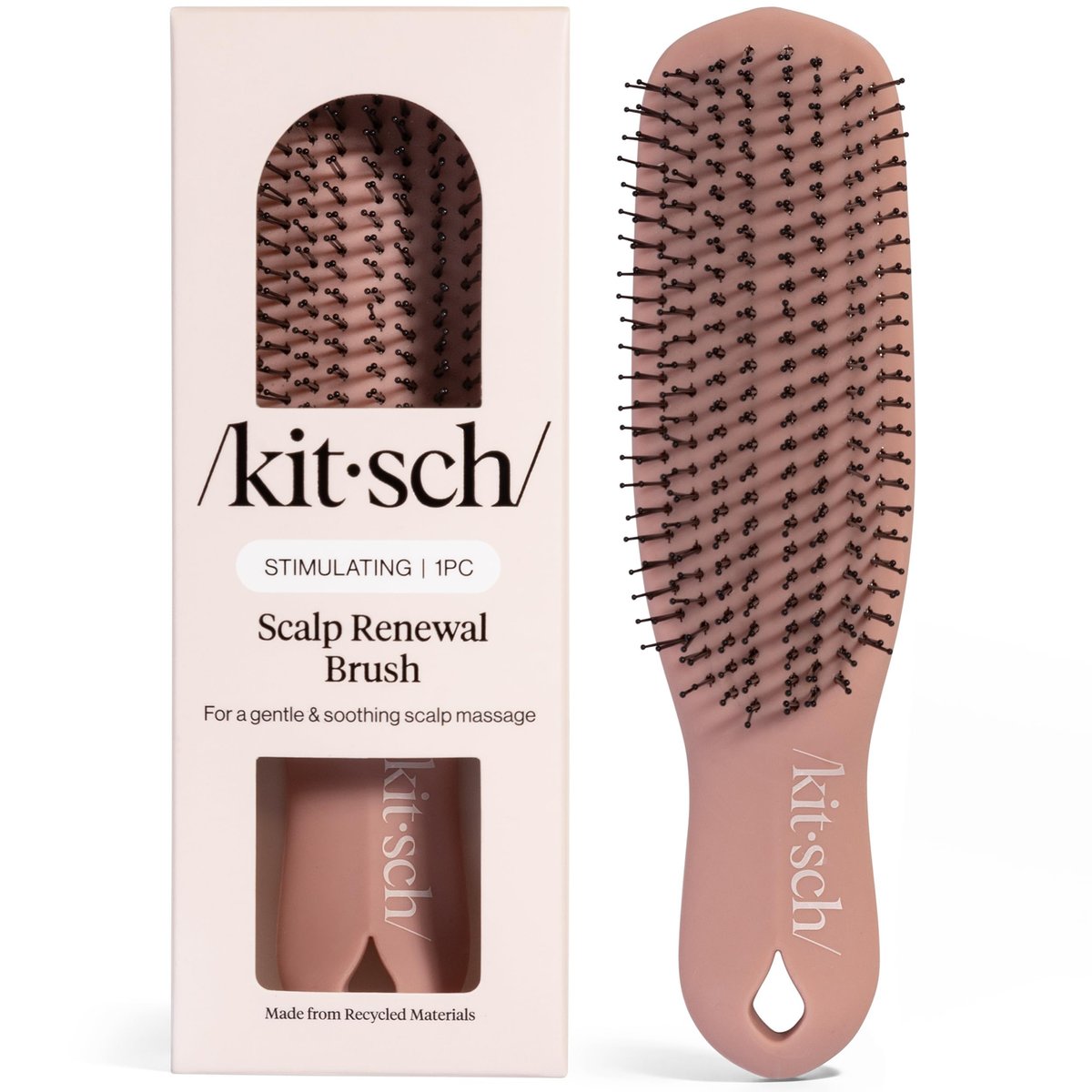 Kitsch Scalp Renewal Brush – Peeling- & Kopfhautmassagebürste für Haarwachstum, sanfte Kopfmassage zur Entfernung von Rückständen, Förderung der Durchblutung & entspannender Kopfhautschrubber für die Haarwäsche – Terrakotta