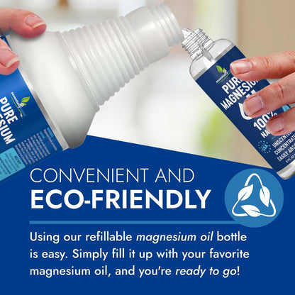 Reines Magnesiumöl Spray 8 oz – Topisches Magnesium für Schlaf & Füße – Extra Stärke – USP-Qualität – 100 % natürliches Öl gegen Muskelschmerzen & Krämpfe – Hergestellt in den USA – 2er-Pack