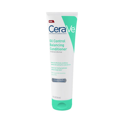CeraVe Oil Control Balancing Conditioner – Feuchtigkeitsspendender Conditioner mit Ceramiden & Hyaluronsäure für alle Haar- und Kopfhauttypen, sulfatfrei & farbschonend, 255 ml