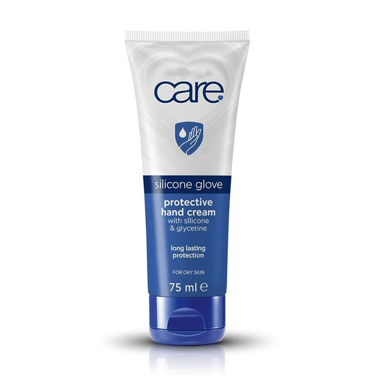 Care Silicone Handschuh Handcreme mit Glycerin, Mandelöl & Vitamin E – 75 ml – Schützende Feuchtigkeitsbarriere für trockene Haut