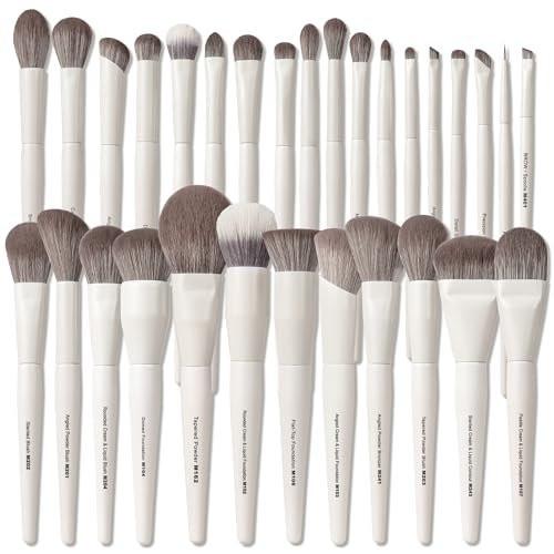 VYNESTRA 30-teiliges professionelles Make-up-Pinselset mit dichten, ultraweichen Borsten – elegantes Luxus-Make-up-Pinselset für Foundation, Gesichtspuder, Contouring, Bronzer, Highlighter, Concealer und Lidschatten