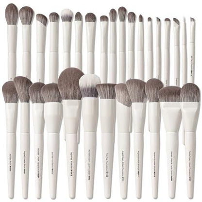 VYNESTRA 30-teiliges professionelles Make-up-Pinselset mit dichten, ultraweichen Borsten – elegantes Luxus-Make-up-Pinselset für Foundation, Gesichtspuder, Contouring, Bronzer, Highlighter, Concealer und Lidschatten