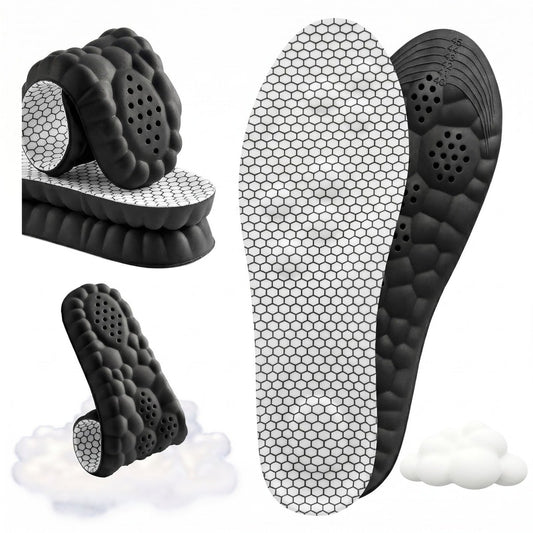 2026 Neue Stepper-Einlegesohlen für Damen und Herren – Cloud Memory Foam, extra weich, Fußschmerzlinderung, ganztägiger Komfort, Anti-Ermüdung & Stoßdämpfung (Gitter Weiß, Herren 7.5-10.5 / Damen 9-12)