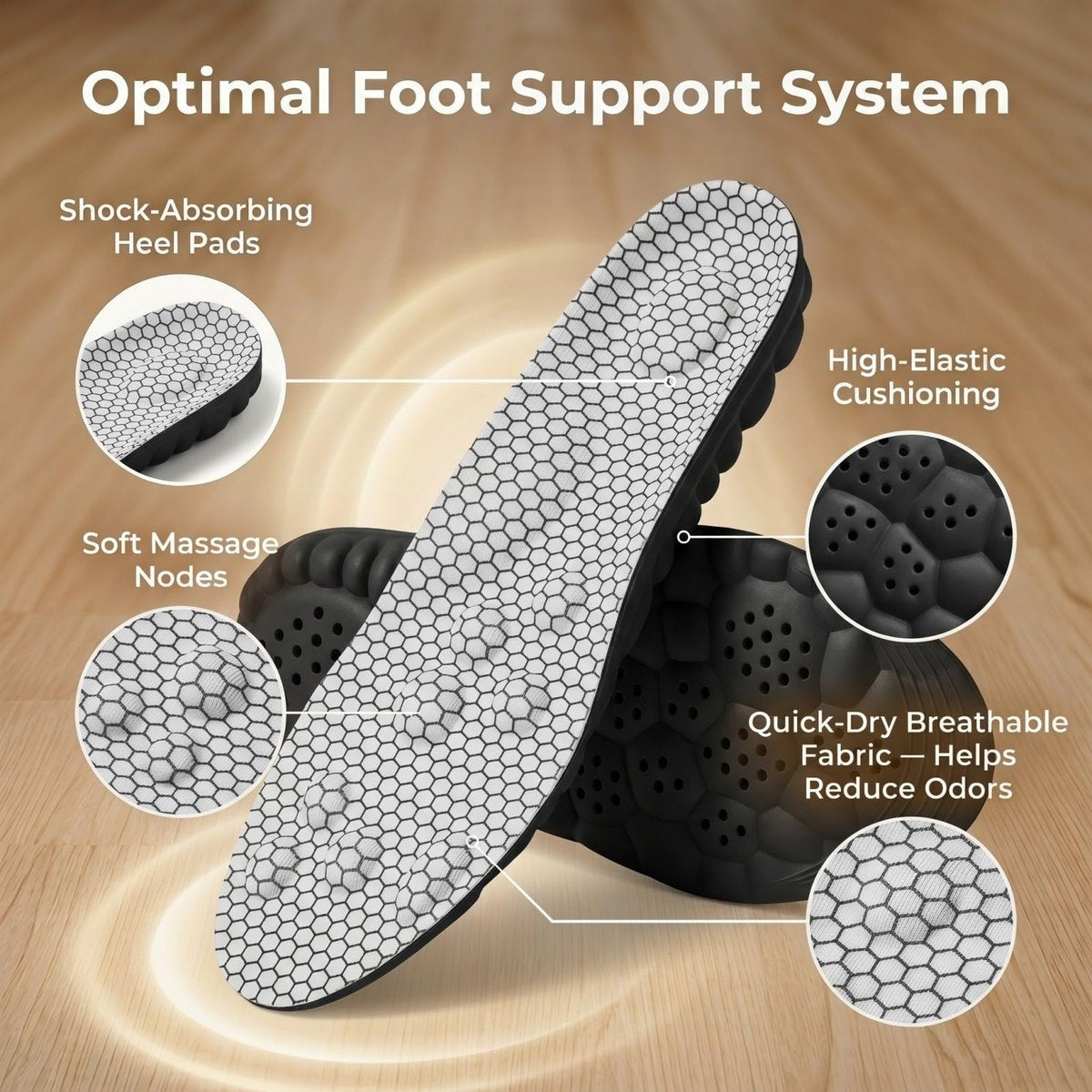 2026 Neue Stepper-Einlegesohlen für Damen und Herren – Cloud Memory Foam, extra weich, Fußschmerzlinderung, ganztägiger Komfort, Anti-Ermüdung & Stoßdämpfung (Gitter Weiß, Herren 7.5-10.5 / Damen 9-12)