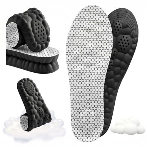 2026 Neue Stepper-Einlegesohlen für Damen und Herren – Cloud Memory Foam, extra weich, Fußschmerzlinderung, ganztägiger Komfort, Anti-Ermüdung & Stoßdämpfung (Gitter Weiß, Herren 7.5-10.5 / Damen 9-12)