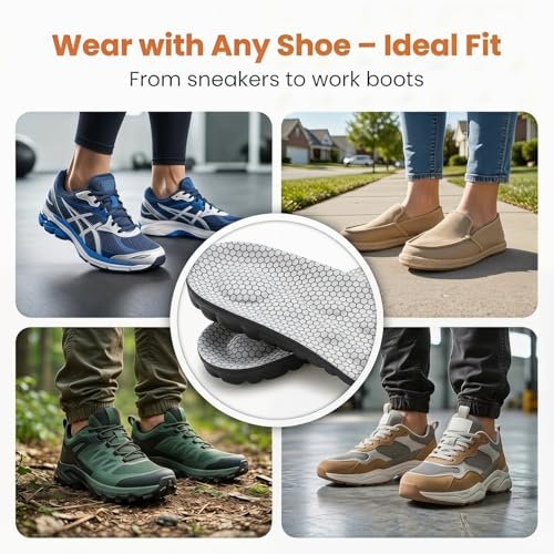 2026 Neue Stepper-Einlegesohlen für Damen und Herren – Cloud Memory Foam, extra weich, Fußschmerzlinderung, ganztägiger Komfort, Anti-Ermüdung & Stoßdämpfung (Gitter Weiß, Herren 7.5-10.5 / Damen 9-12)