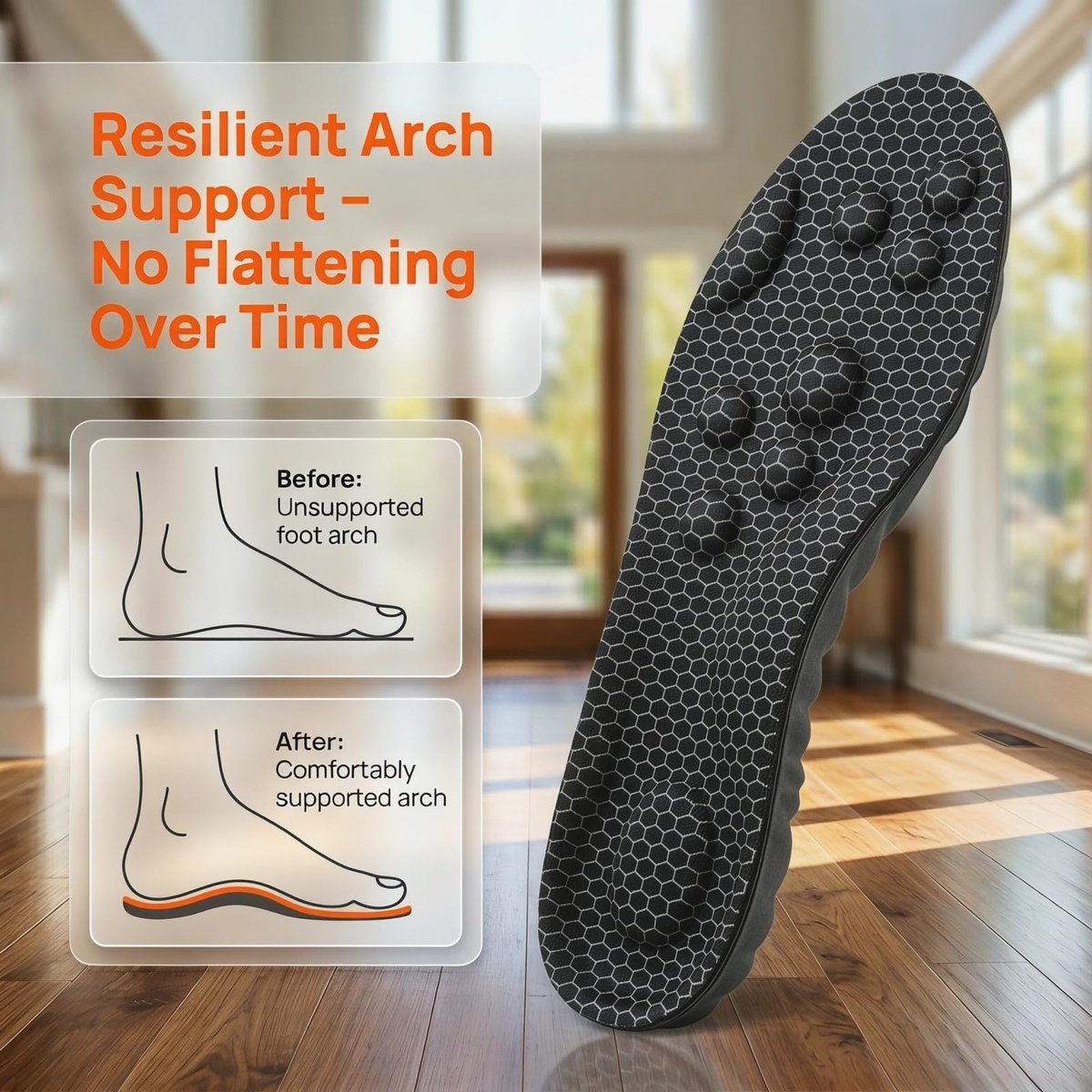 Cloud Memory Foam Einlegesohlen für Damen und Herren - Superweich, Fußschmerzlinderung, Ganztägiger Komfort, Anti-Ermüdung & Stoßdämpfung (Gitter Schwarz, Herren: US 11-11.5 / Damen: US 12.5-13)