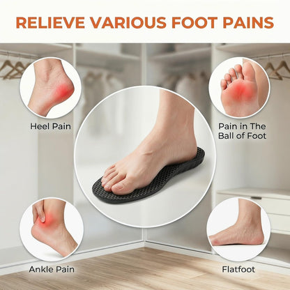 Cloud Memory Foam Einlegesohlen für Damen und Herren - Superweich, Fußschmerzlinderung, Ganztägiger Komfort, Anti-Ermüdung & Stoßdämpfung (Gitter Schwarz, Herren: US 11-11.5 / Damen: US 12.5-13)