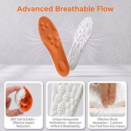 2026 Neue Stepp-Insolen für Damen und Herren – Cloud Memory Foam, superweich, Fußschmerzlinderung, ganztägiger Komfort, Anti-Ermüdung & Stoßdämpfung (Orange, Herren 7.5-10.5 / Damen 9-12)