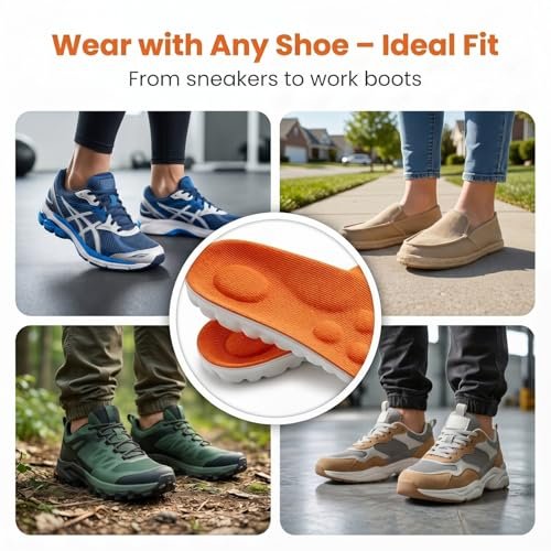 2026 Neue Stepp-Insolen für Damen und Herren – Cloud Memory Foam, superweich, Fußschmerzlinderung, ganztägiger Komfort, Anti-Ermüdung & Stoßdämpfung (Orange, Herren 7.5-10.5 / Damen 9-12)