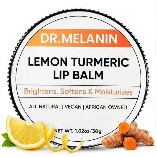 Dr. Melanin Lemon Turmeric Lip Balm für dunkle Lippen – Dermatologen-gegründeter natürlicher Feuchtigkeitsspender, hellt auf & gleicht Lippenfarbe aus, ideal für Raucher, trockene rissige Lippen, vegan, 1,02 oz