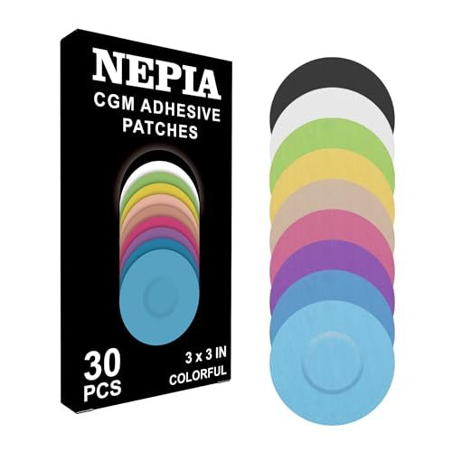 Nepia 30 Stück Regenbogen CGM Sensor Patches | Wasserdichte Klebefolie für Dexcom G7/Libre 1 2 3/Enlite | 14 Tage langanhaltender Schutz | Schweißresistente Sensorabdeckungen für aktiven Lebensstil