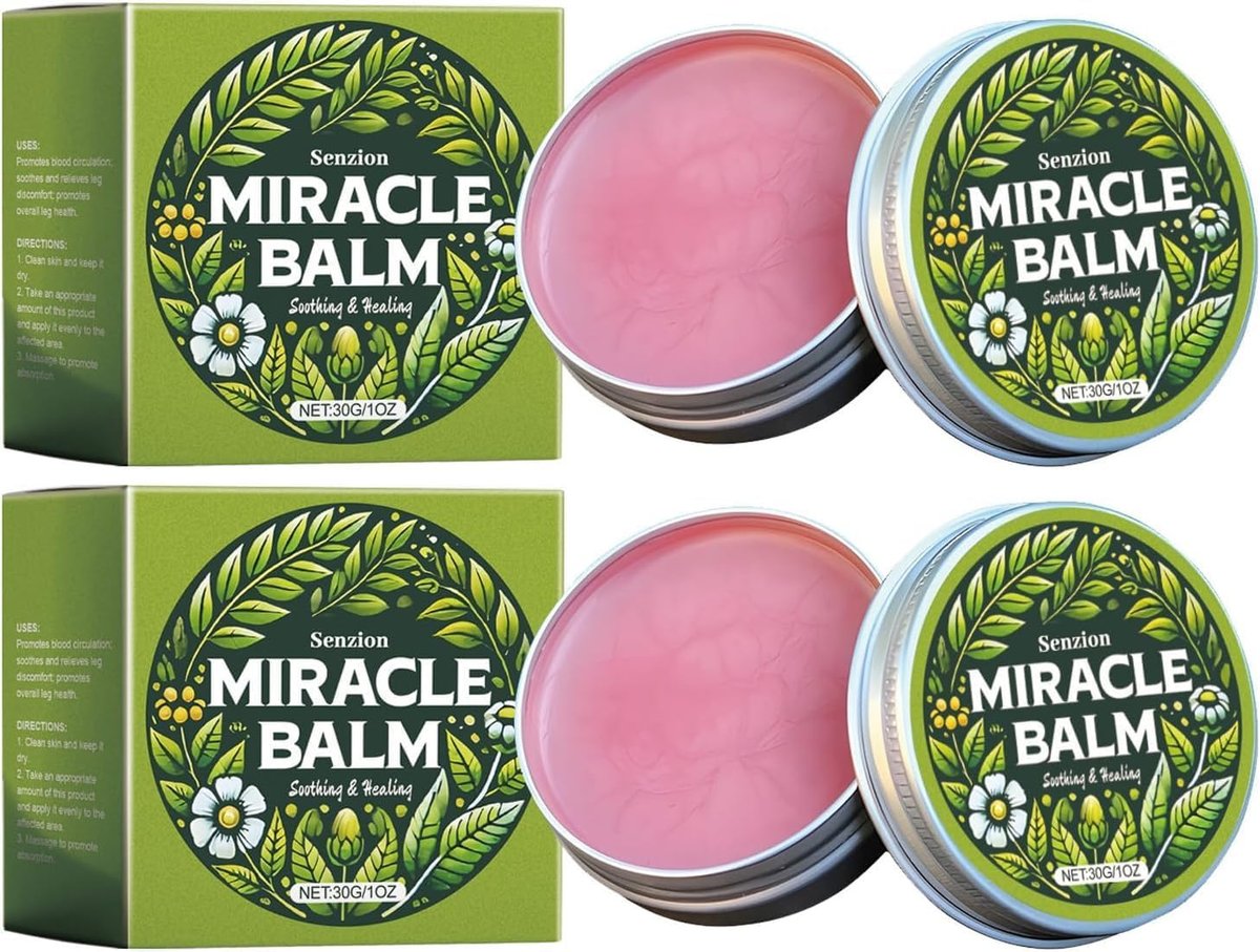 Senzion Official Balm, 2er-Pack mit natürlichen Inhaltsstoffen, Senzion Balsam für Beine, Arme, Rücken