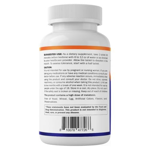 Vitamatic Fast Dissolve Melatonin Complex 40 mg – Natürlicher Beerengeschmack – 180 Tabletten | Mit Rote-Bete-Wurzel, Kamille & Ashwagandha-Extrakt | Nicht-GVO, Hergestellt in den USA