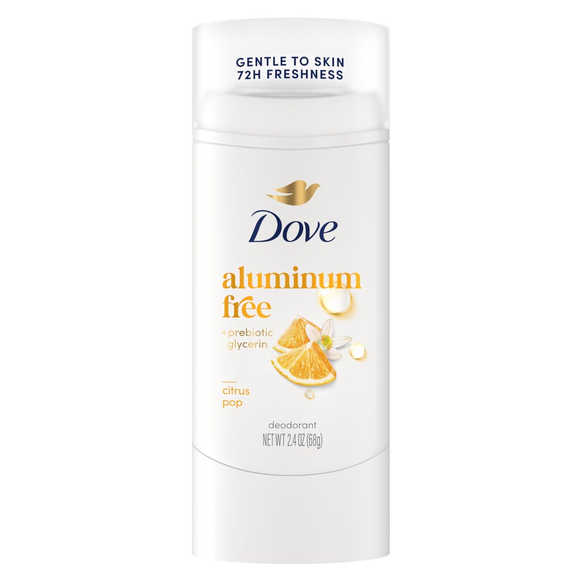 Dove Deodorant Stick Citrus Pop – 72 Stunden Geruchsschutz, aluminiumfrei, 68 g
