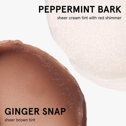 Glossier Balm Dotcom Hydrating Lip Balm Duo – Peppermint Bark & Ginger Snap – Nährende Lippenpflege Set, 2 x 15 ml