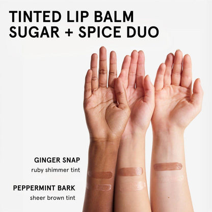 Glossier Balm Dotcom Hydrating Lip Balm Duo – Peppermint Bark & Ginger Snap – Nährende Lippenpflege Set, 2 x 15 ml