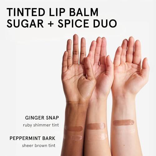 Glossier Balm Dotcom Hydrating Lip Balm Duo – Peppermint Bark & Ginger Snap – Nährende Lippenpflege Set, 2 x 15 ml