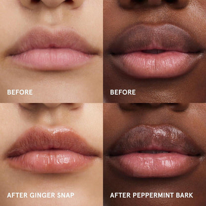 Glossier Balm Dotcom Hydrating Lip Balm Duo – Peppermint Bark & Ginger Snap – Nährende Lippenpflege Set, 2 x 15 ml