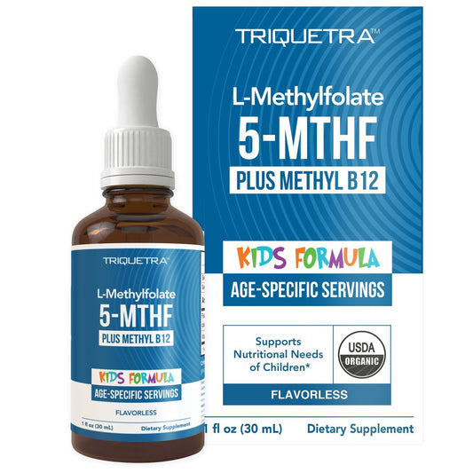 Bioaktives Methylfolat + Methyl-B12 für Kinder – geschmacksneutral, sublingual – 5-MTHF, die überlegene Form von Folat – einstellbare Dosierung für jedes Alter – Stimmung, Verhalten, Kognition – 30 ml