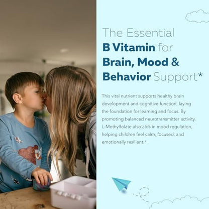 Bioaktives Methylfolat + Methyl-B12 für Kinder – geschmacksneutral, sublingual – 5-MTHF, die überlegene Form von Folat – einstellbare Dosierung für jedes Alter – Stimmung, Verhalten, Kognition – 30 ml