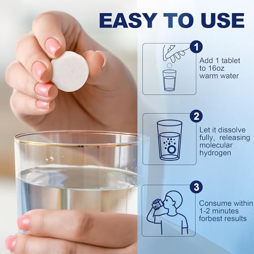 Crobirware Molekulare Wasserstofftabletten (12 PPM) - 90 Stück Hochpotenz H2-Tabletten für Trinkwasser mit Magnesium, Schnell lösliche Wasserstofftabletten für Energie, Fokus & Anti-Aging, Verpackung für unterwegs