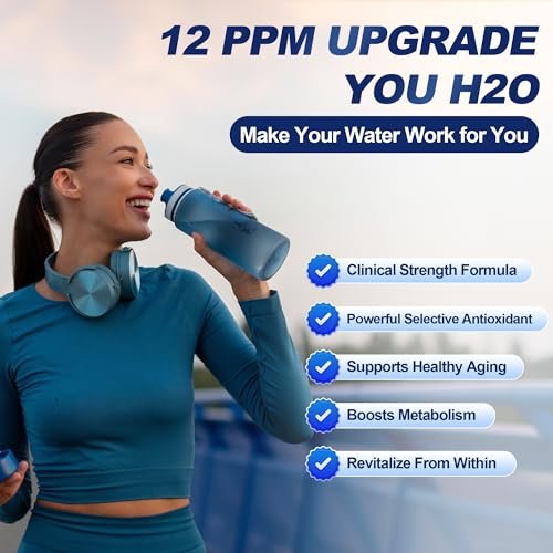 Crobirware Molekulare Wasserstofftabletten (12 PPM) - 90 Stück Hochpotenz H2-Tabletten für Trinkwasser mit Magnesium, Schnell lösliche Wasserstofftabletten für Energie, Fokus & Anti-Aging, Verpackung für unterwegs