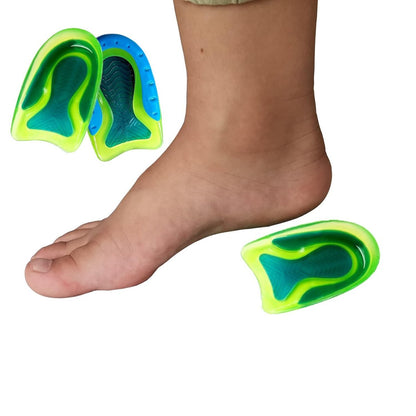 DLOSN Fersenpolster für Kinder – 1 Paar Gel-Fersenkissen gegen Fersenschmerzen, Plantarfasziitis, Sporn & Knöchelschmerzen (Kindergröße 3.5-6.5 / Damen 4.5-7.5)