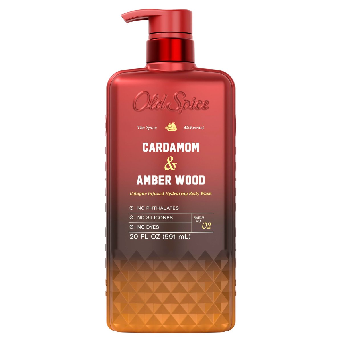 Old Spice Duschgel für Männer, The Spice Alchemist Collection, 24/7 Cologne Infused Hydration, No Trade Off Formula, Frei von Phthalaten, Silikonen & Farbstoffen, Cardamom + Amber Wood Duft, 20 oz