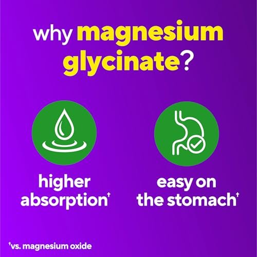 Vitafusion Magnesium Glycinat Gummis – 100 mg pro Portion zur Unterstützung der Muskelentspannung für Erwachsene, Boomin’ Cherry Berry Geschmack, 60 Stück