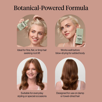 Kitsch Root Hair Volume Spray - Leichter Haar-Volumenspray für sofortigen Lift und Fülle | Haarverdickungsspray mit Rosmarin und Biotin | Weiches, griffiges Volumen-Finish - 150 ml
