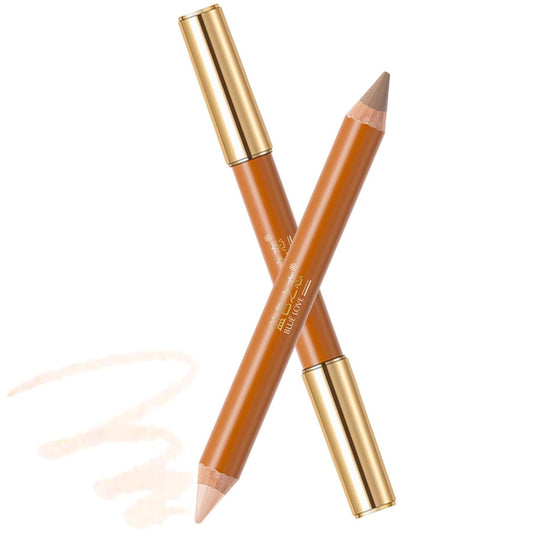 BLUE LOVE Dual-Ended Contour Pencil, 2 Farben - Präzisionsspitze für detaillierte Gesichtsmodellierung, einfache Kontrolle zur Definition von Wangenknochen, Nase & Kieferpartie - lang anhaltend, vegan & tierversuchsfrei