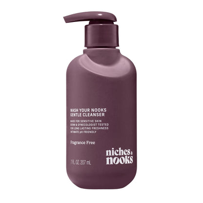 Niches & Nooks Gentle Nooks Reiniger – Duftfrei – Unparfümierte Intimwaschlotion für Frauen, pH-neutral, für empfindliche Haut, tägliche Anwendung – 200 ml