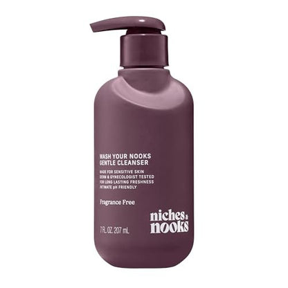 Niches & Nooks Gentle Nooks Reiniger – Duftfrei – Unparfümierte Intimwaschlotion für Frauen, pH-neutral, für empfindliche Haut, tägliche Anwendung – 200 ml