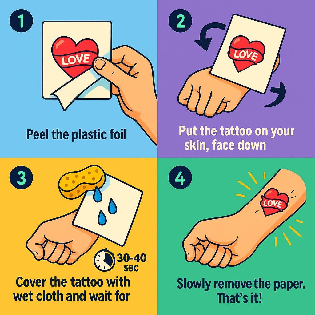 Dein Glück – Personalisierte Foto-Gesichts-Tattoos zum Aufkleben | Lustige individuelle Fake-Tattoos für Partys, Hochzeiten & Events | Hergestellt in den USA