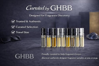GHBB Herren Cologne Probe Entdeckungsset – Designer High-End Luxus Duft Mini Vial Probiergrößen | Zufällige Auswahl Reisegeschenk-Set für Ehemann, Papa, Freund – Weihnachts- & Partygeschenk (8 Stück)