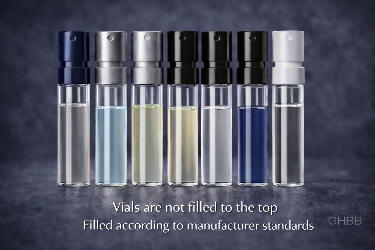GHBB Herren Cologne Probe Entdeckungsset – Designer High-End Luxus Duft Mini Vial Probiergrößen | Zufällige Auswahl Reisegeschenk-Set für Ehemann, Papa, Freund – Weihnachts- & Partygeschenk (8 Stück)