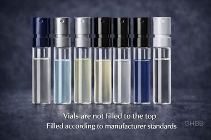 GHBB Herren Cologne Probe Entdeckungsset – Designer High-End Luxus Duft Mini Vial Probiergrößen | Zufällige Auswahl Reisegeschenk-Set für Ehemann, Papa, Freund – Weihnachts- & Partygeschenk (8 Stück)
