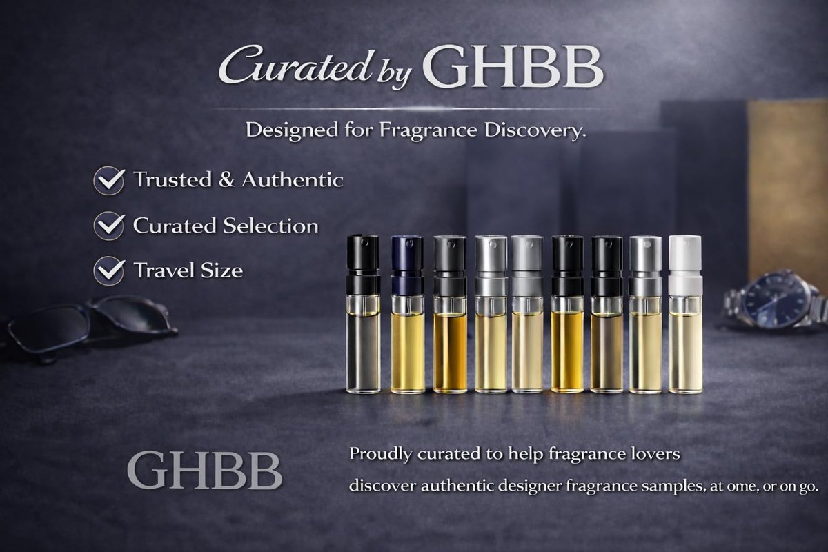 GHBB Herren Cologne Probe Entdeckungsset – Designer High-End Luxus Duft Mini Vial Probiergrößen | Zufällige Auswahl Reisegeschenk-Set für Ehemann, Papa, Freund – Weihnachts- & Partygeschenk (8 Stück)