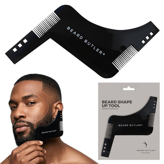 Beard Butler® 'The Original' Bartform-Vorlage für Männer – Präzisions-Bartschablone & Linienführungswerkzeug – Scharfe Kanten, saubere Linien & perfekte Symmetrie – Formanleitung für Kieferlinie & Nackenlinie