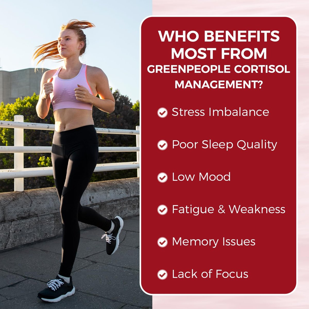GREENPEOPLE Cortisol-Entspannungs-Gummis für Frauen & Männer - Stressabbau mit KSM-66 Ashwagandha, Magnesium, L-Theanin, GABA & Vitamin B6 - 60 Stück, Himbeergeschmack