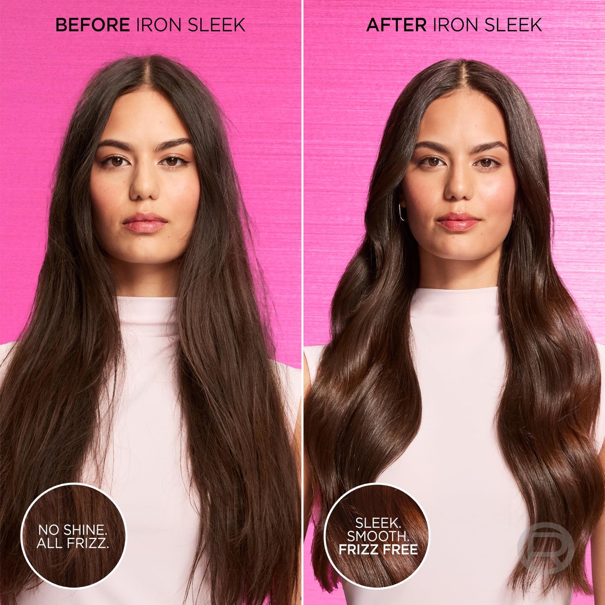 L'Oreal Paris EverPure Iron Sleek Glättender Conditioner, sulfatfrei, Anti-Frizz & feuchtigkeitsbeständig, mit Alpha-Säuren für krauses Haar, 200 ml