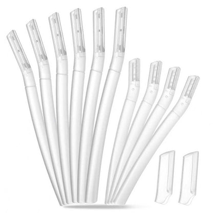 Mistfree Dermaplane Rasierer für Frauen Gesicht – 10 Stück Augenbrauenrasierer, Dermaplaning Tool mit Aufbewahrungsbox, professionelle Gesichtsrasierer für die Entfernung von Pfirsichflaum, Augenbrauenformung, glatte Haut & sanftes Peeling