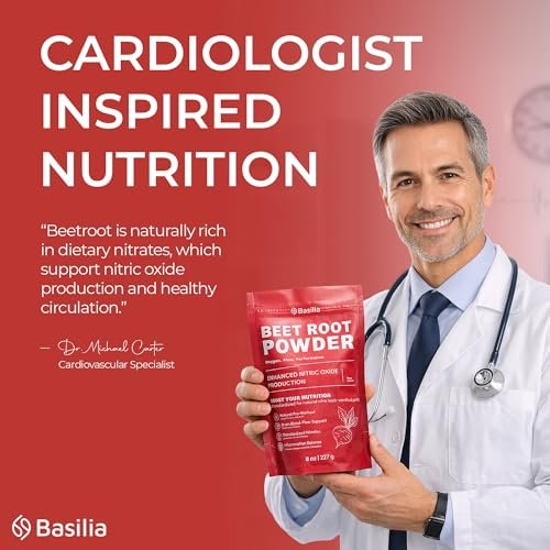 Basilia Rote Bete Pulver 227 g | Premium Non-GMO Superfood für Energie, Durchblutung & Ausdauer | Reich an Antioxidantien & Nitraten | Vegan, Glutenfrei, Nachhaltig