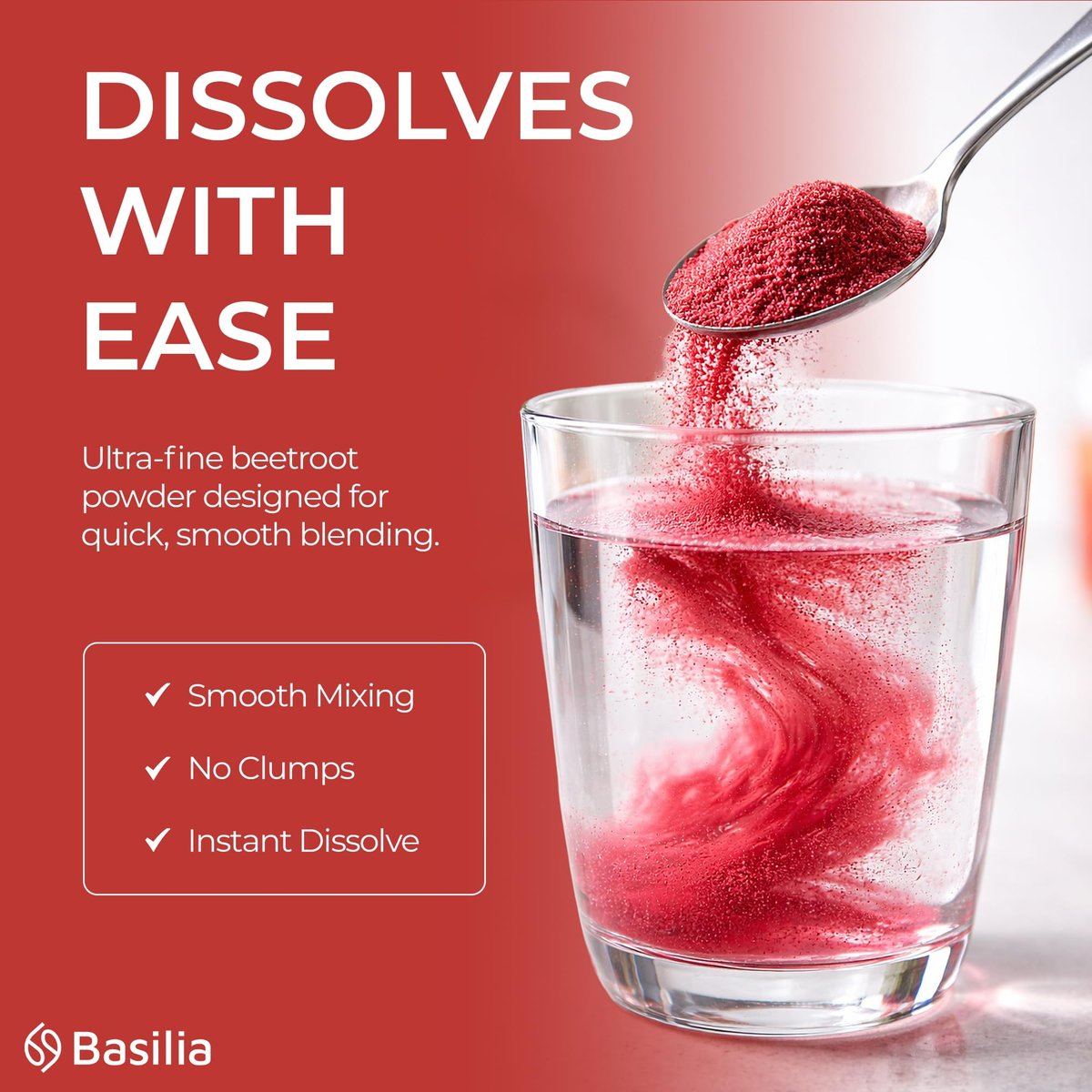 Basilia Rote Bete Pulver 227 g | Premium Non-GMO Superfood für Energie, Durchblutung & Ausdauer | Reich an Antioxidantien & Nitraten | Vegan, Glutenfrei, Nachhaltig