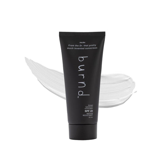 burnd SPF41 Breitband-Sonnenschutz, trocknet klar & unsichtbar, mit transparentem Zinkoxid, wasserbeständig 80 Minuten, parfümfrei, von Dermatologen & Kinderärzten formuliert, 100 ml